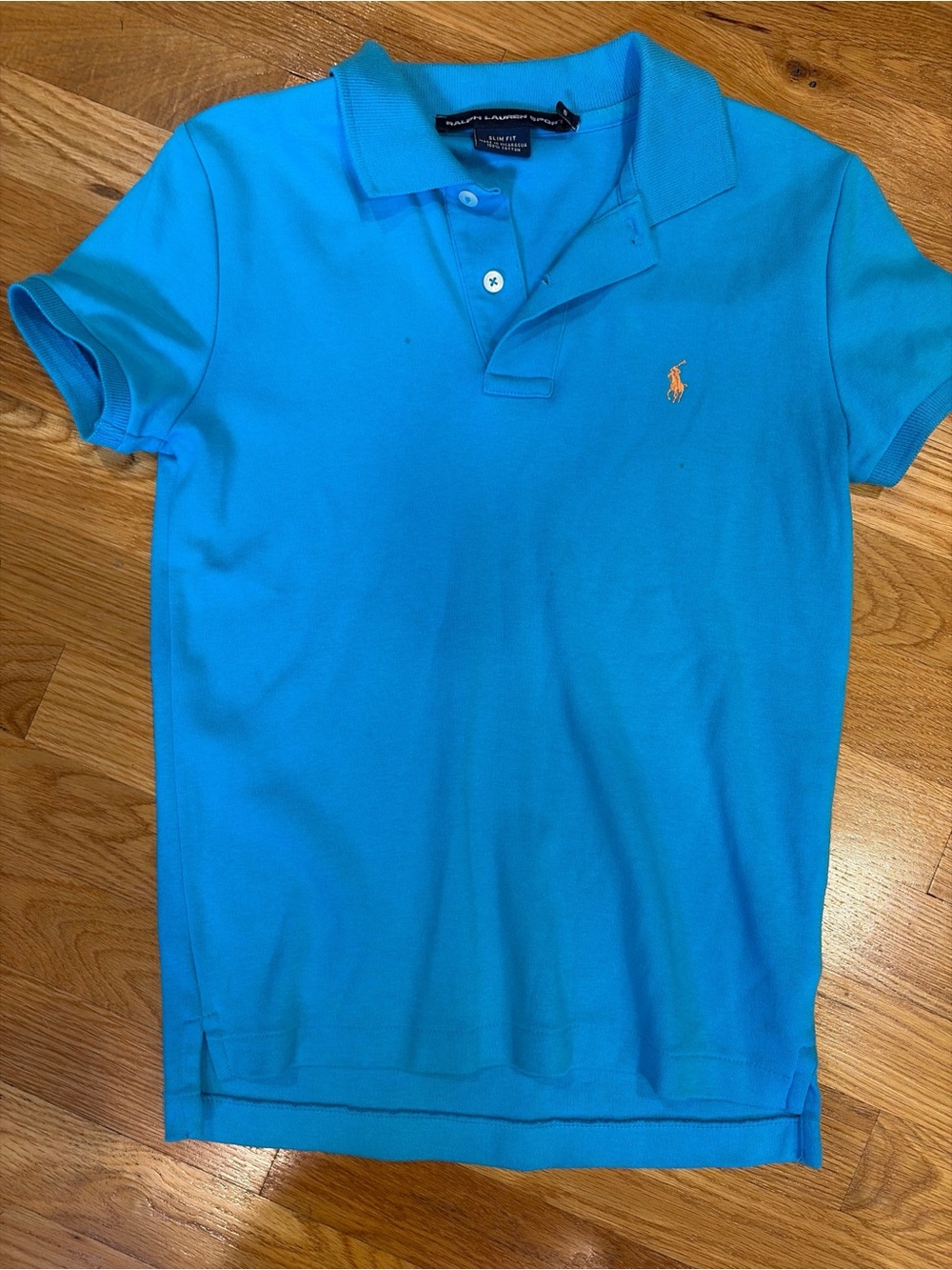 Ralph Lauren Men’s Turquoise Polo with Orange Pony